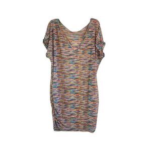 Anne Cole Signature multi colored semi sheer bathing suit cover up size small